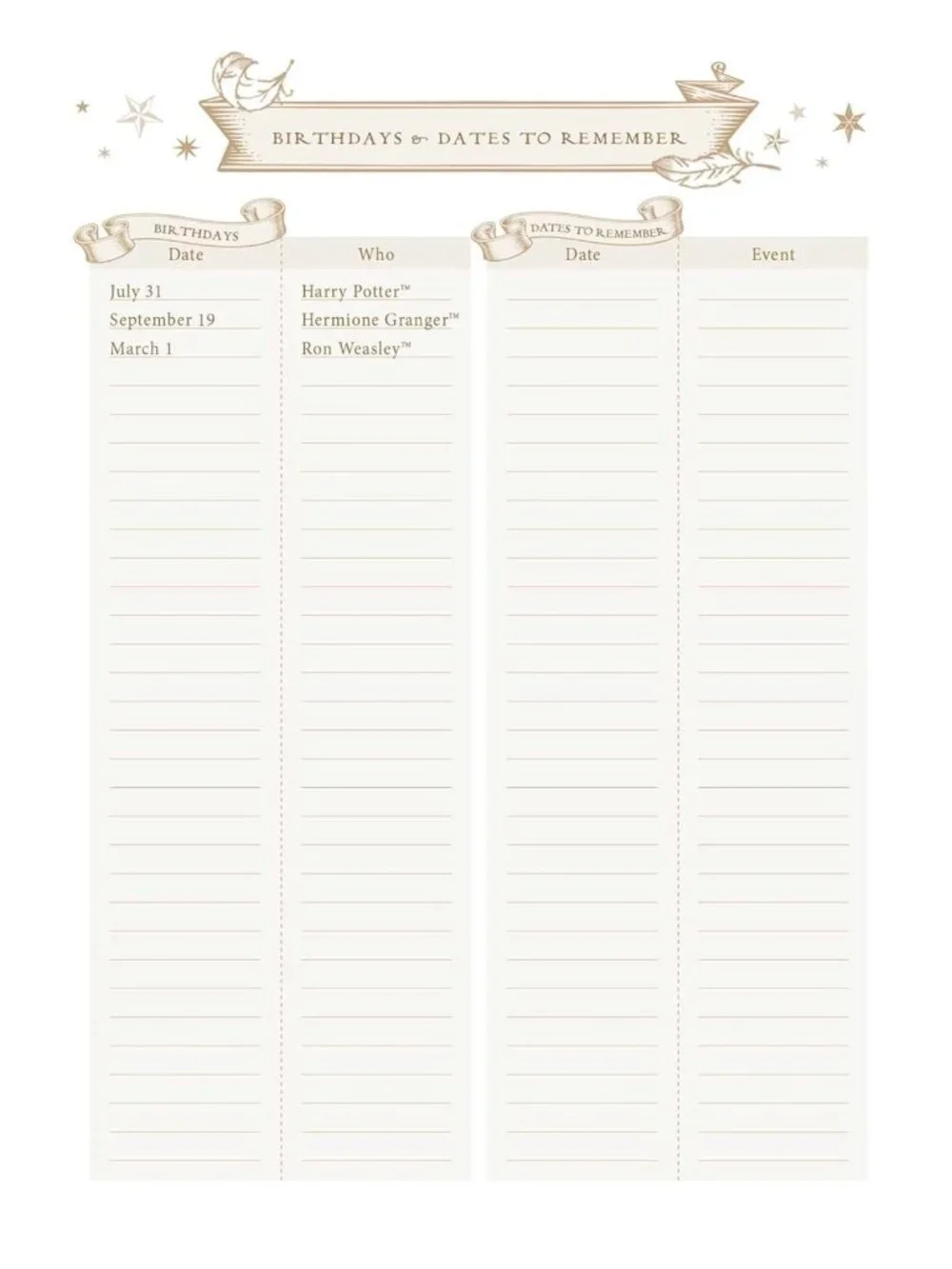 Harry Potter Welcome To Hogwarts Planner Notebook Collection with Gadget Decal